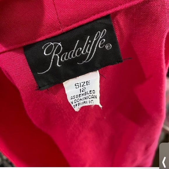 Radcliffe Vintage Fuchsia Hot Pink size 12 Single Button Oversized Blazer Jacket - Picture 8 of 8